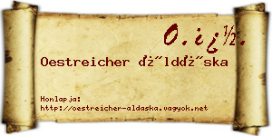 Oestreicher Áldáska névjegykártya